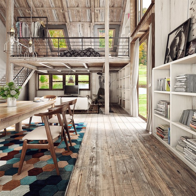 世外桃源溫馨小木屋室內設計 營造眼前一亮的生活意境